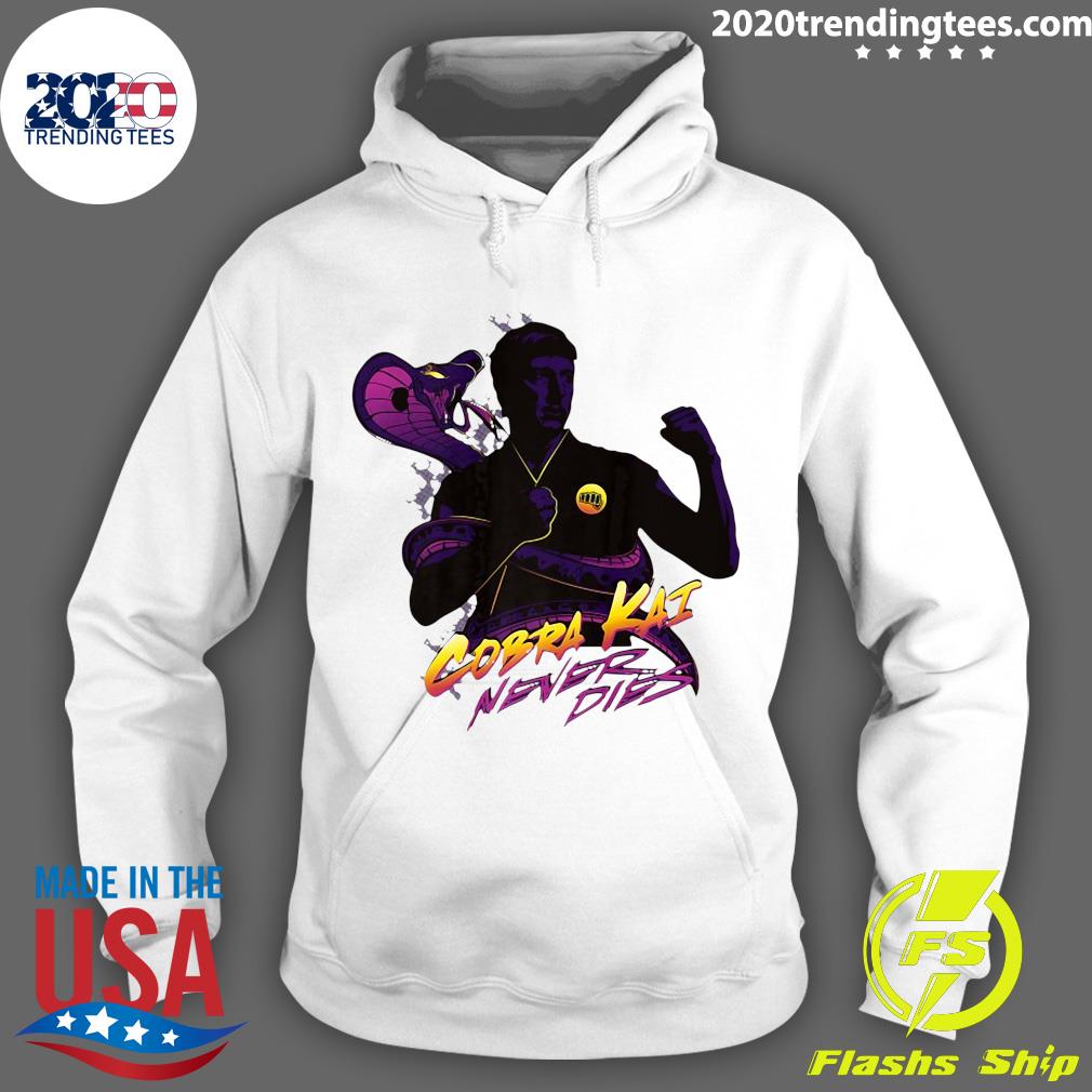 Cobra Kai Never Dies Fight Pose Premium - Adult & Kids T-Shirts, Sweatshirts & Hoodies apparel design preview 2
