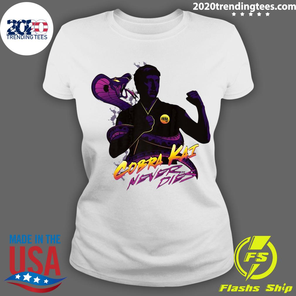 Cobra Kai Never Dies Fight Pose Premium - Adult & Kids T-Shirts, Sweatshirts & Hoodies apparel design preview 3