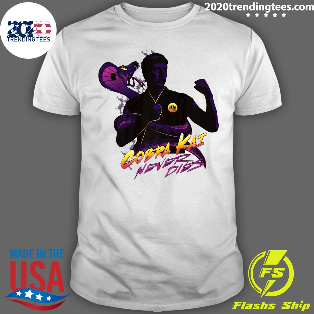 Cobra Kai Never Dies Fight Pose Premium - Adult & Kids T-Shirts, Sweatshirts & Hoodies apparel design preview 1