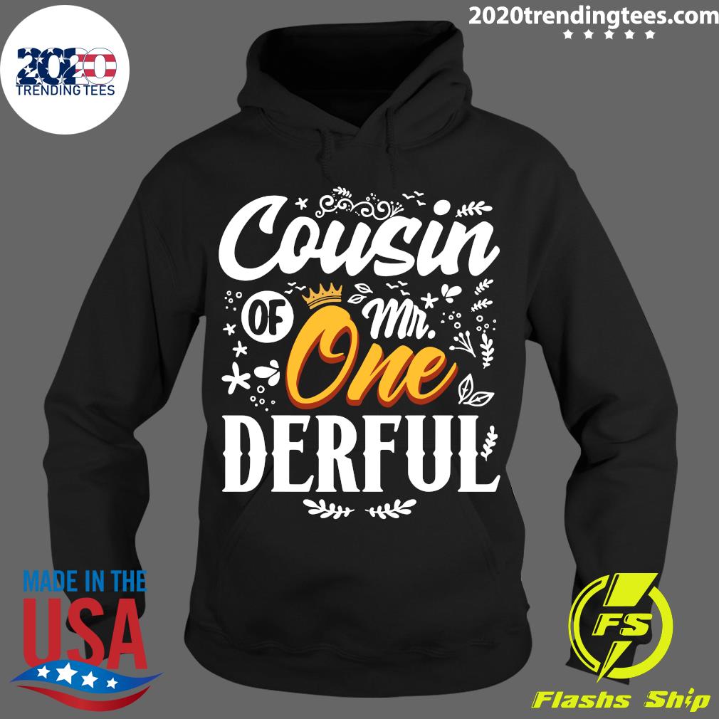Cousin Of Mr Onederful 1St Birthday First - Adult & Kids T-Shirts, Sweatshirts & Hoodies apparel design preview 2