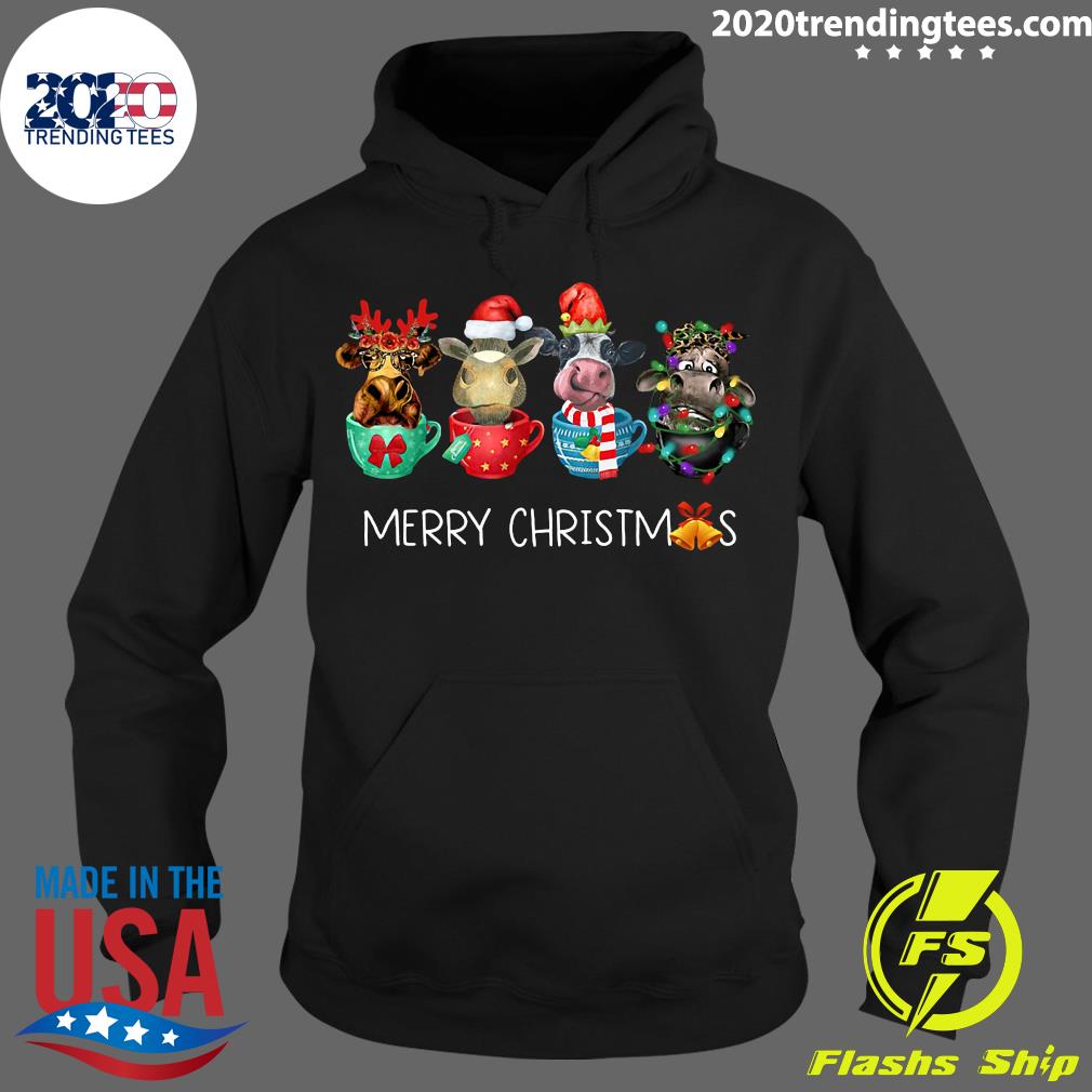 Cow Merry Christmas - Adult & Kids T-Shirts, Sweatshirts & Hoodies apparel design preview 2