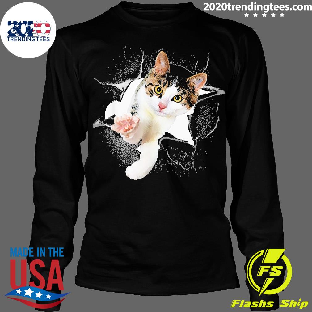 Cute Kitty Cat Poking - Adult & Kids T-Shirts, Sweatshirts & Hoodies apparel design preview 4
