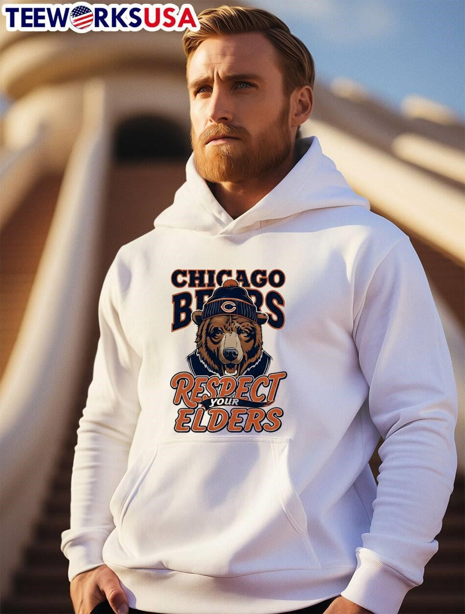 Chicago Bears Respect Your Elders - Adult & Kids T-Shirts, Sweatshirts & Hoodies apparel design preview 2