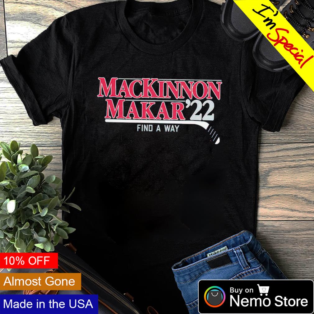 MacKinnon Makar '22 find a way - Adult & Kids T-Shirts, Sweatshirts & Hoodies apparel design preview 1
