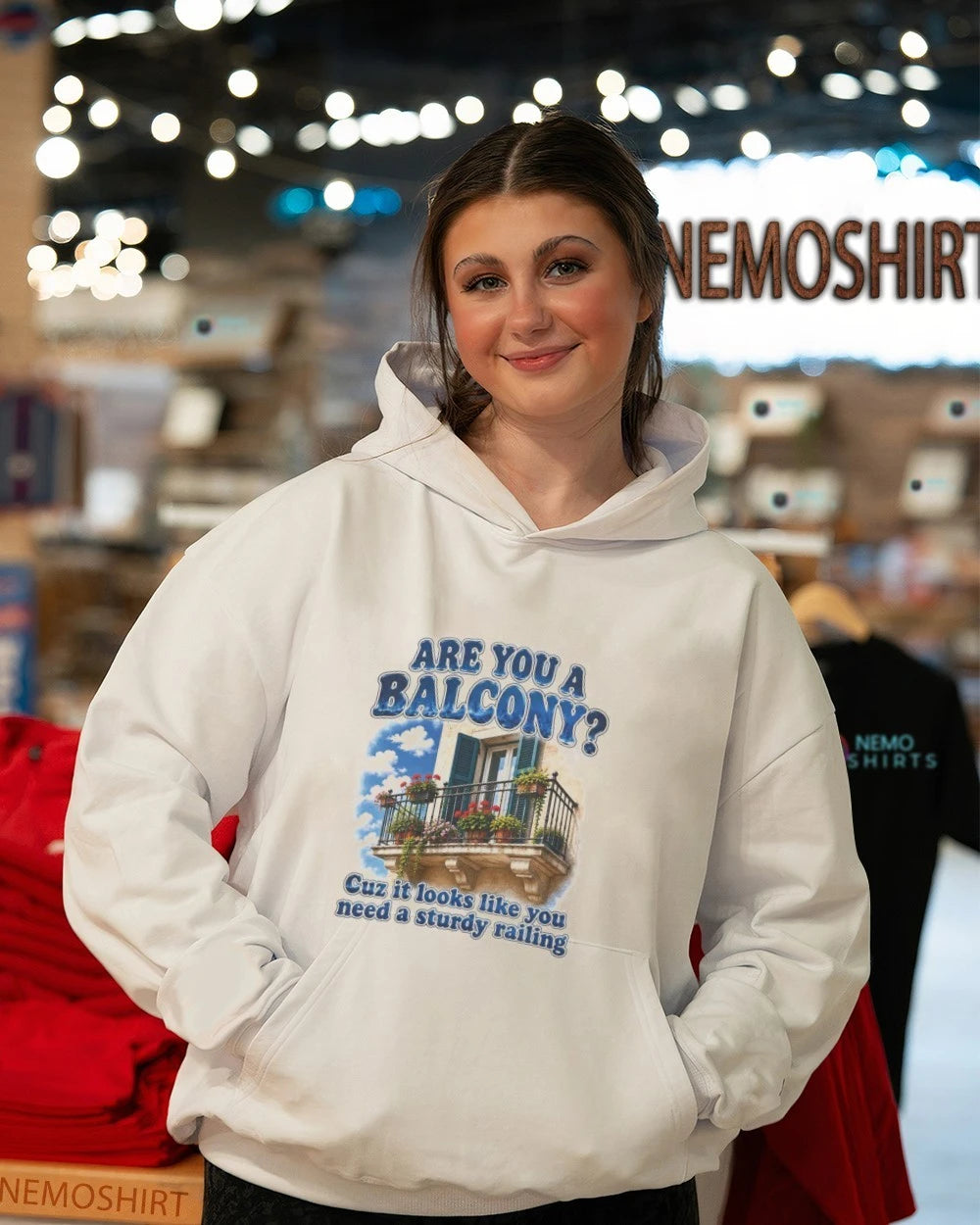 Are you a balcony cuz it looks like need sturdy - Adult & Kids T-Shirts, Sweatshirts & Hoodies apparel design preview 5