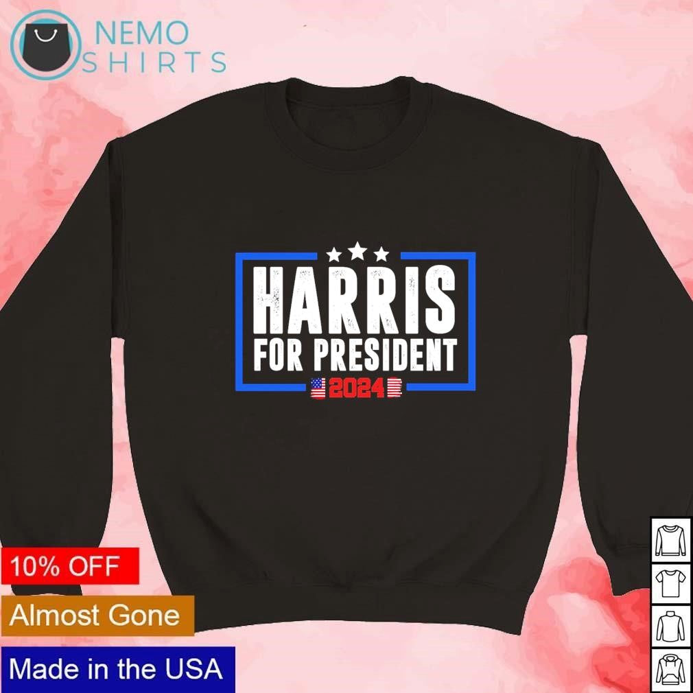Kamala Harris for President 2024 vote blue US - Adult & Kids T-Shirts, Sweatshirts & Hoodies apparel design preview 3