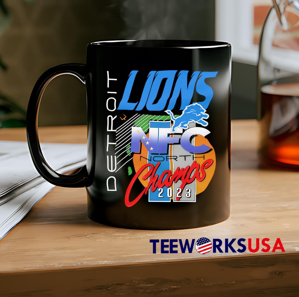 Detroit Lions NFC North Champions 2023 retro - Adult & Kids T-Shirts, Sweatshirts & Hoodies apparel design preview 2