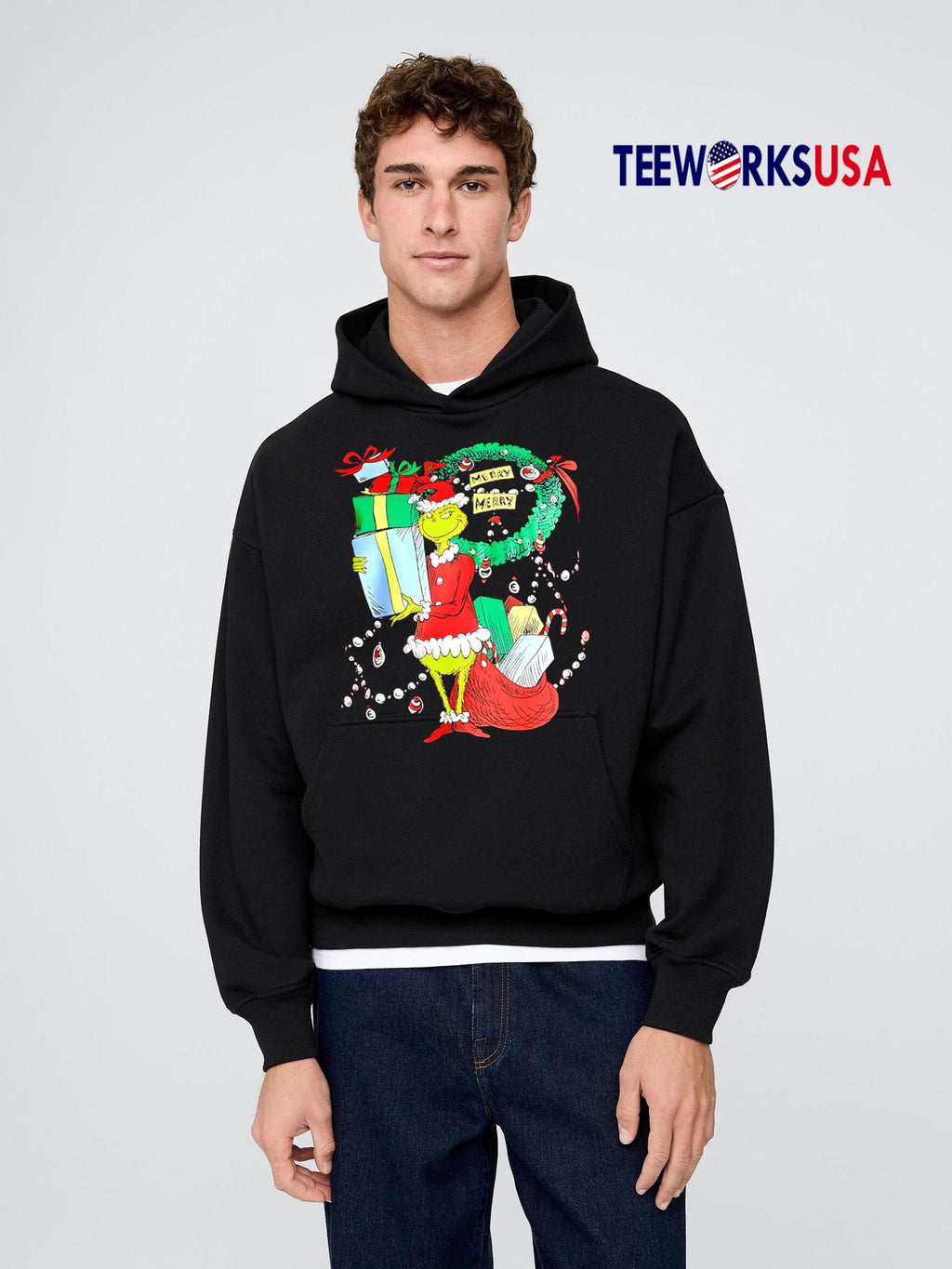 Dr Seuss The Grinch Merry Christmas 2025 - Adult & Kids T-Shirts, Sweatshirts & Hoodies apparel design preview 2