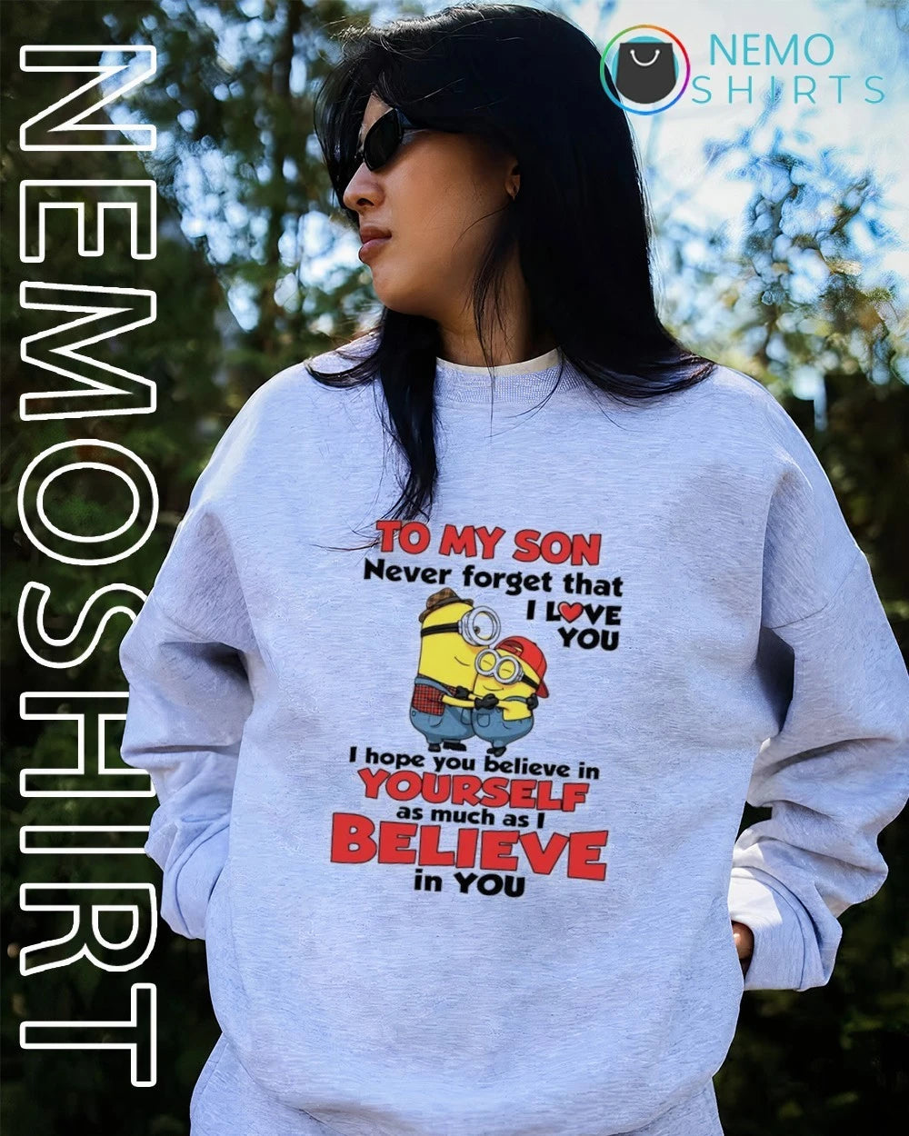Minions To My Son Never Forget That I Love You Quote - Adult & Kids T-Shirts, Sweatshirts & Hoodies apparel design preview 2