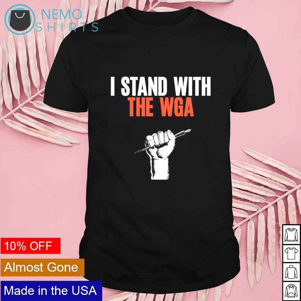 I stand with the WGA 2023 - Adult & Kids T-Shirts, Sweatshirts & Hoodies apparel design preview 1