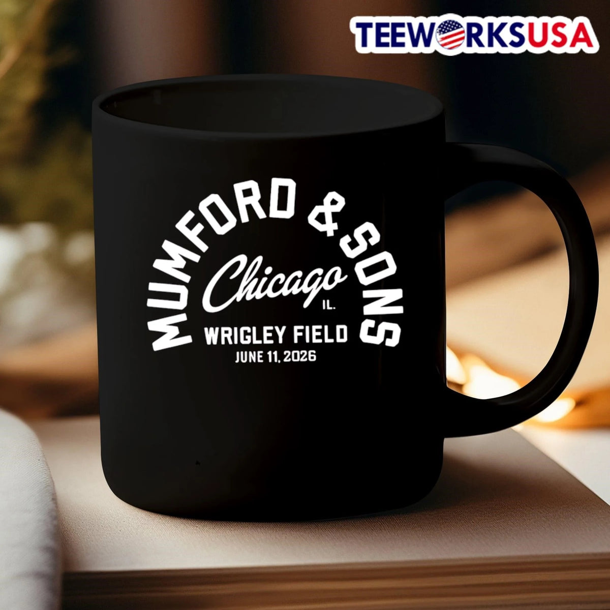Mumford Sons Chicago IL Wrigley Field June 11 2026 - Adult & Kids T-Shirts, Sweatshirts & Hoodies apparel design preview 3