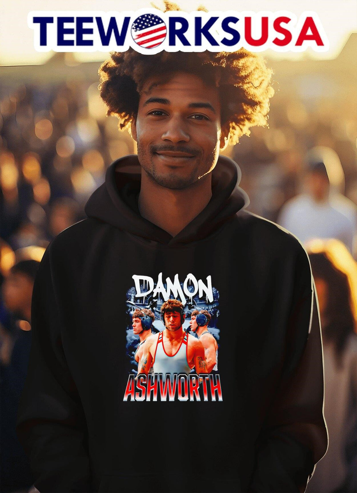 Damon Ashworth retro graphic - Adult & Kids T-Shirts, Sweatshirts & Hoodies apparel design preview 2