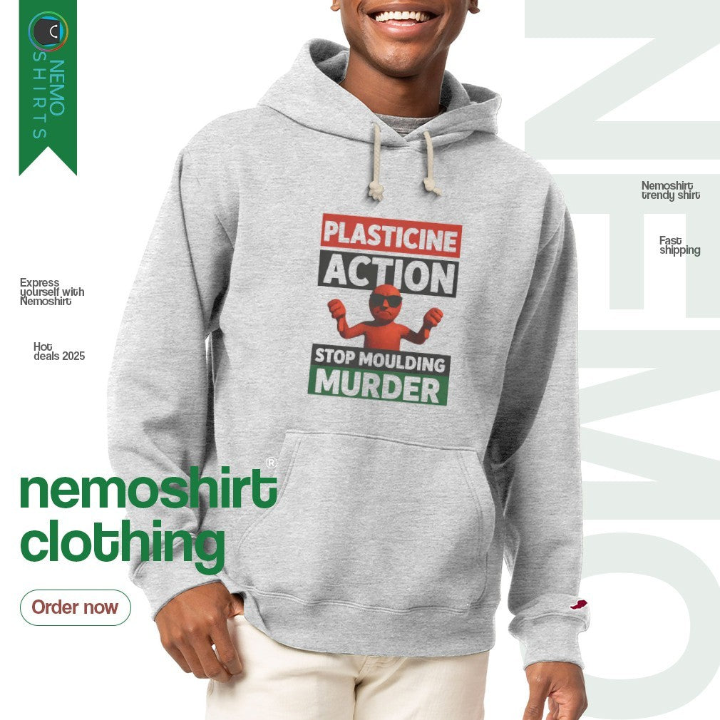 Plasticine action stop moulding murder - Adult & Kids T-Shirts, Sweatshirts & Hoodies apparel design preview 2