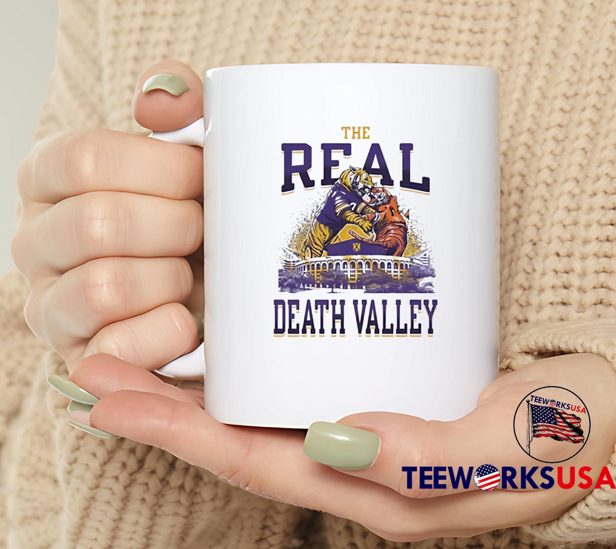 The Real Death Valley LSU Tiger Stadium - Adult & Kids T-Shirts, Sweatshirts & Hoodies apparel design preview 6