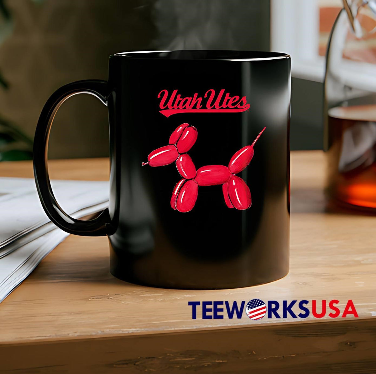 Utah Utes Balloon Dog - Adult & Kids T-Shirts, Sweatshirts & Hoodies apparel design preview 2