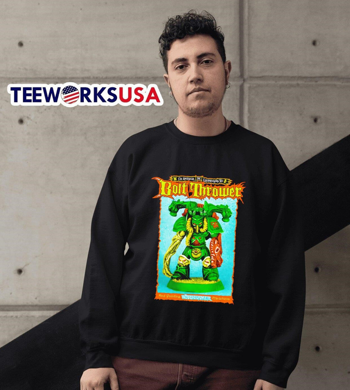 I'd rather be listening to Bolt Thrower - Adult & Kids T-Shirts, Sweatshirts & Hoodies apparel design preview 3