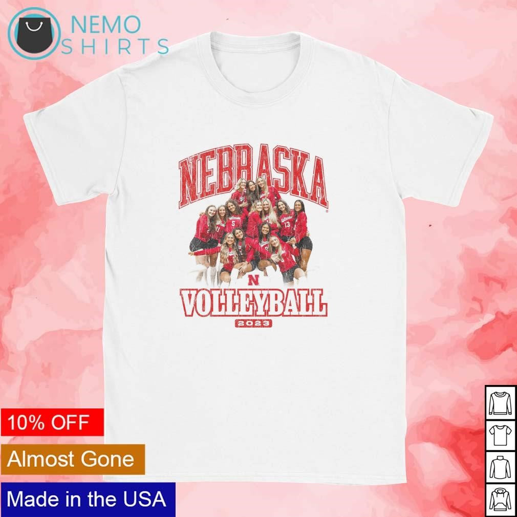 Nebraska women's volleyball team 2023 retro - Adult & Kids T-Shirts, Sweatshirts & Hoodies apparel design preview 1