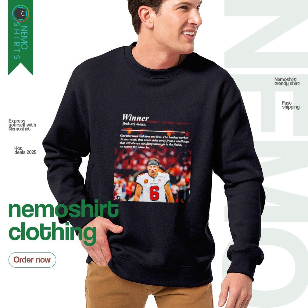 Baker Mayfield Tampa Bay Buccaneers winner noun - Adult & Kids T-Shirts, Sweatshirts & Hoodies apparel design preview 4