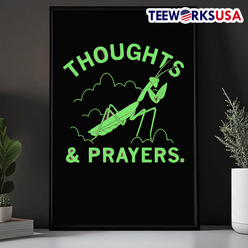 Thoughts and prayers mantis - Adult & Kids T-Shirts, Sweatshirts & Hoodies apparel design preview 5