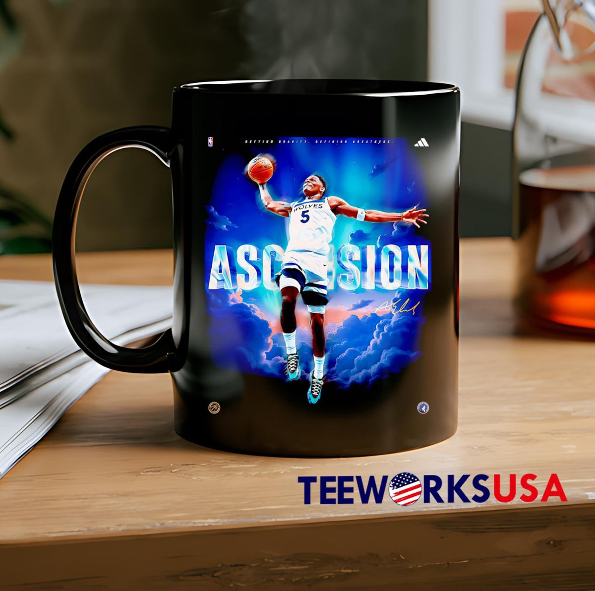 Ascension Anthony Edwards Minnesota Timberwolves - Adult & Kids T-Shirts, Sweatshirts & Hoodies apparel design preview 2