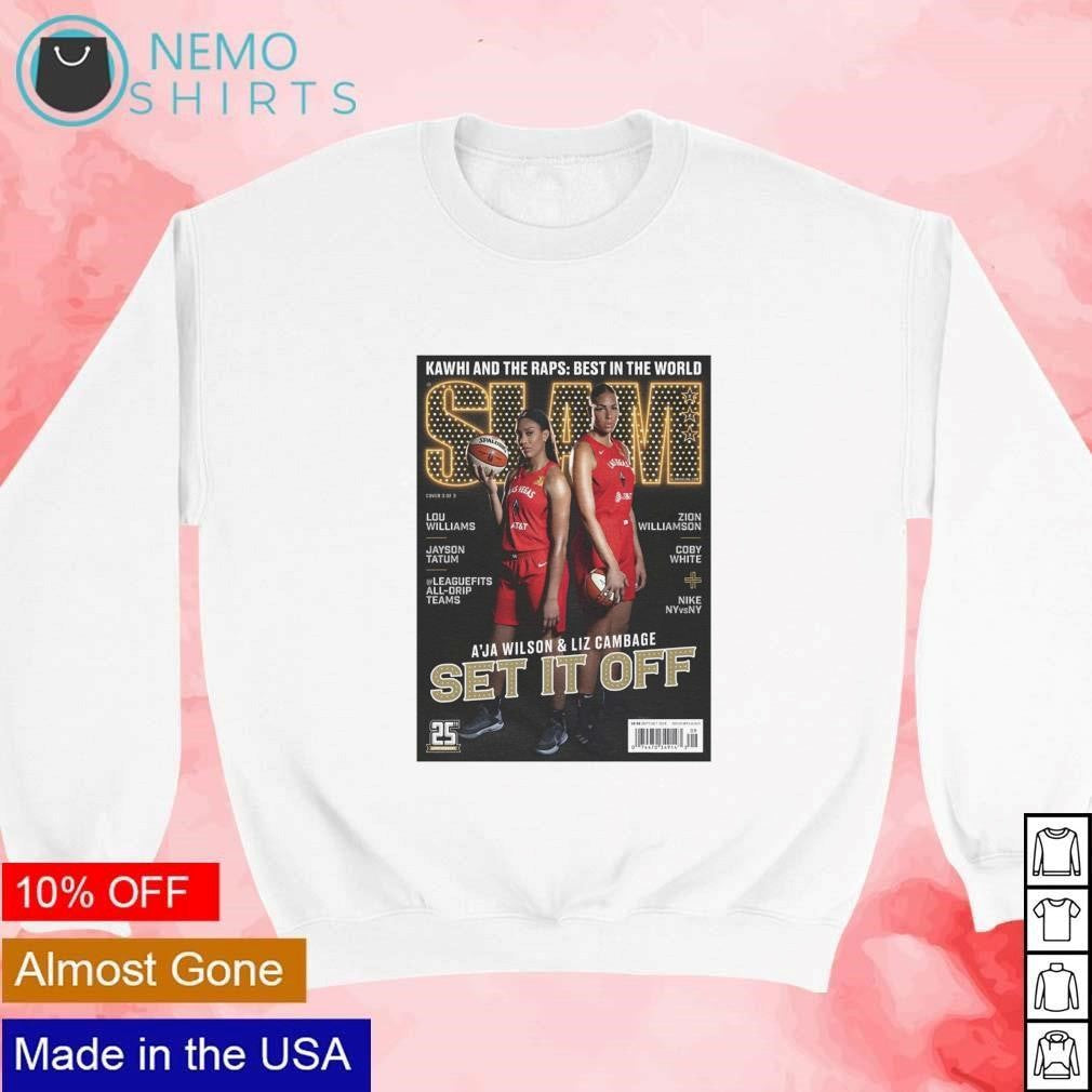 Slam A'ja Wilson and Liz Cambage set it off - Adult & Kids T-Shirts, Sweatshirts & Hoodies apparel design preview 4