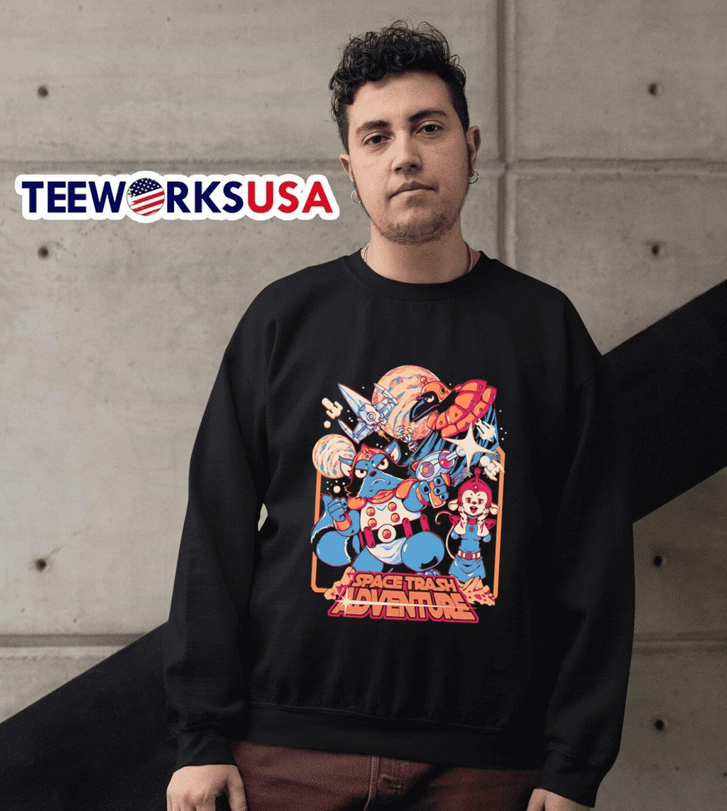 Space trash adventure - Adult & Kids T-Shirts, Sweatshirts & Hoodies apparel design preview 6