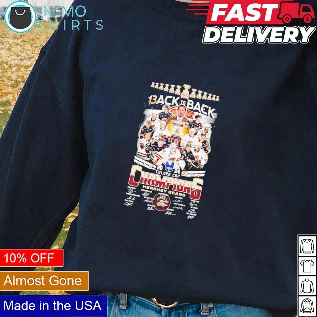Hershey Bears back to 2024 calder cup champions - Adult & Kids T-Shirts, Sweatshirts & Hoodies apparel design preview 3