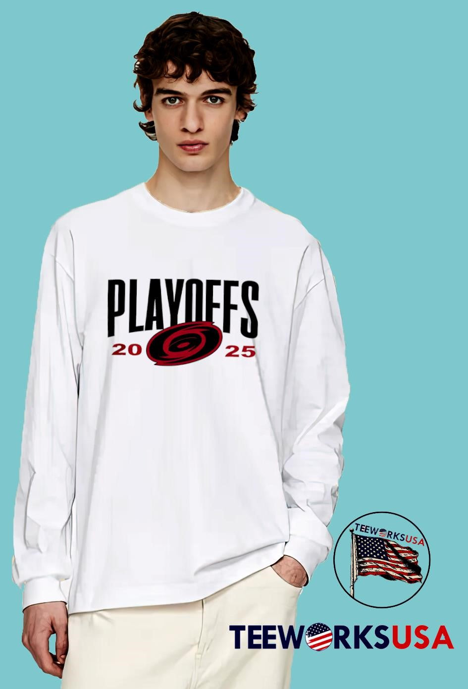 Carolina Hurricanes 2025 Rinky Playoff - Adult & Kids T-Shirts, Sweatshirts & Hoodies apparel design preview 4