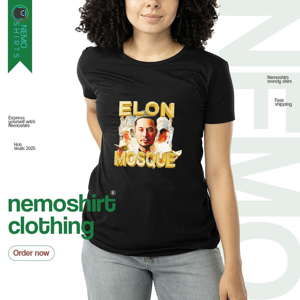 Elon Mosque Musk vintage graphic - Adult & Kids T-Shirts, Sweatshirts & Hoodies apparel design preview 3