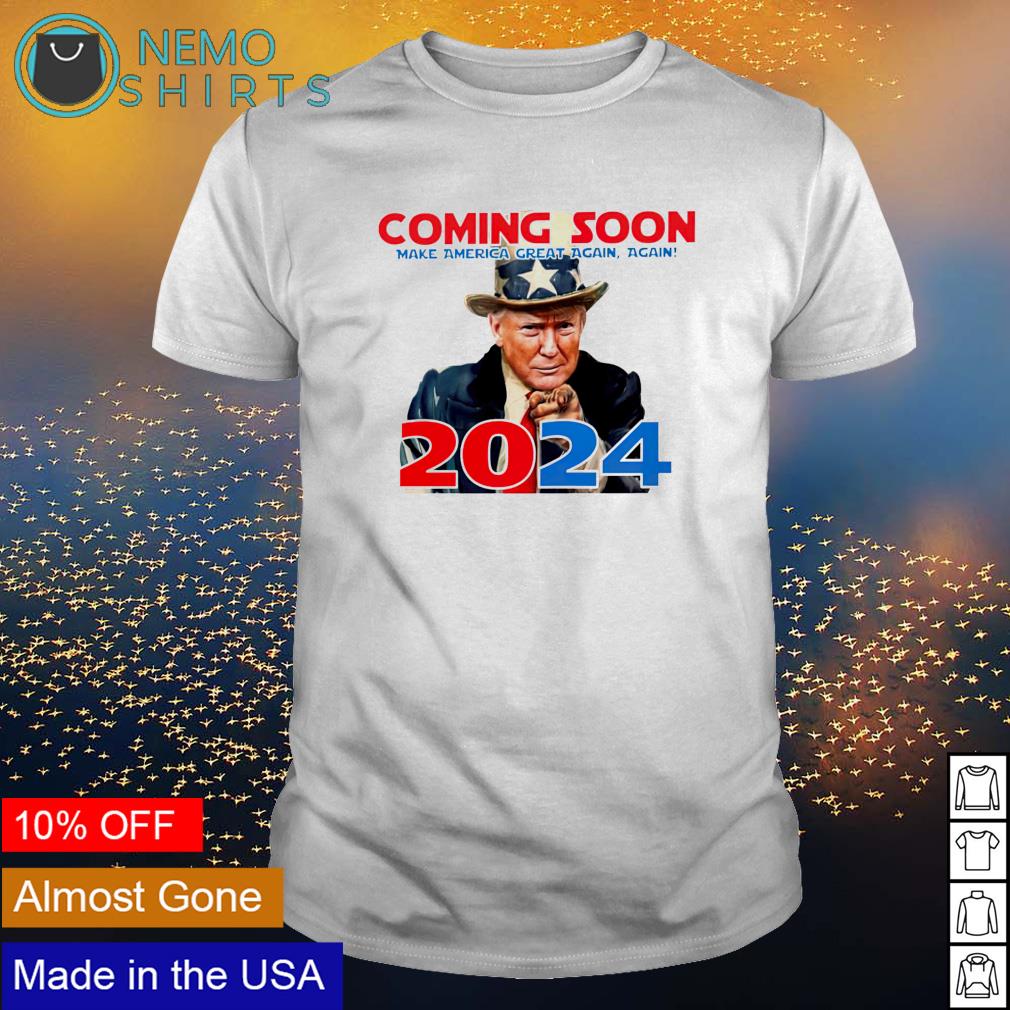 Trump Uncle Sam coming soon make America great again - Adult & Kids T-Shirts, Sweatshirts & Hoodies apparel design preview 1