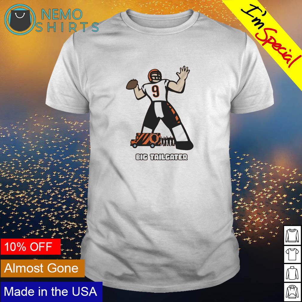 Cincinnati Bengal #9 Joe Burrow big tailgater - Adult & Kids T-Shirts, Sweatshirts & Hoodies apparel design preview 1