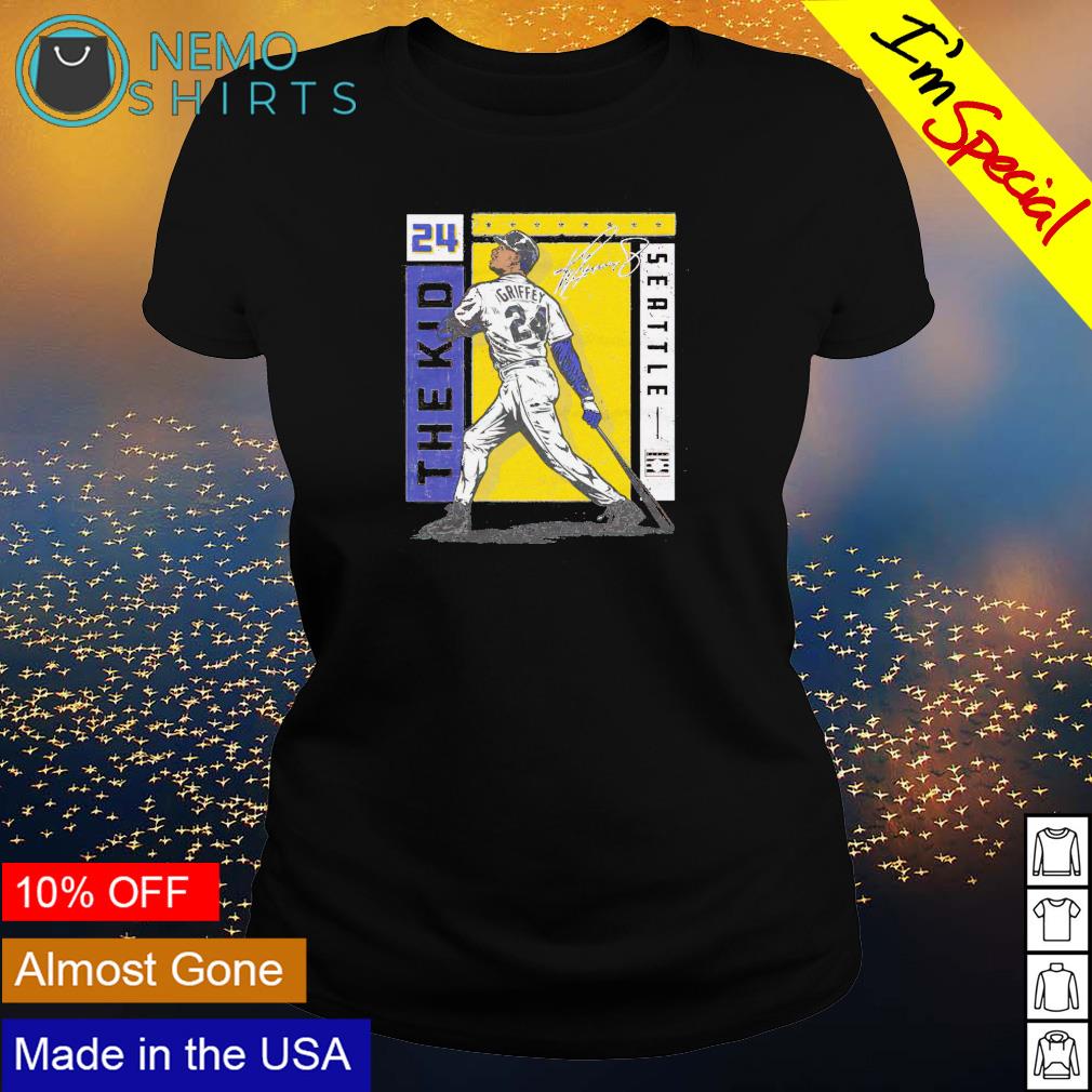 Seattle Mariners Ken Griffey Jr. card stat signature - Adult & Kids T-Shirts, Sweatshirts & Hoodies apparel design preview 3