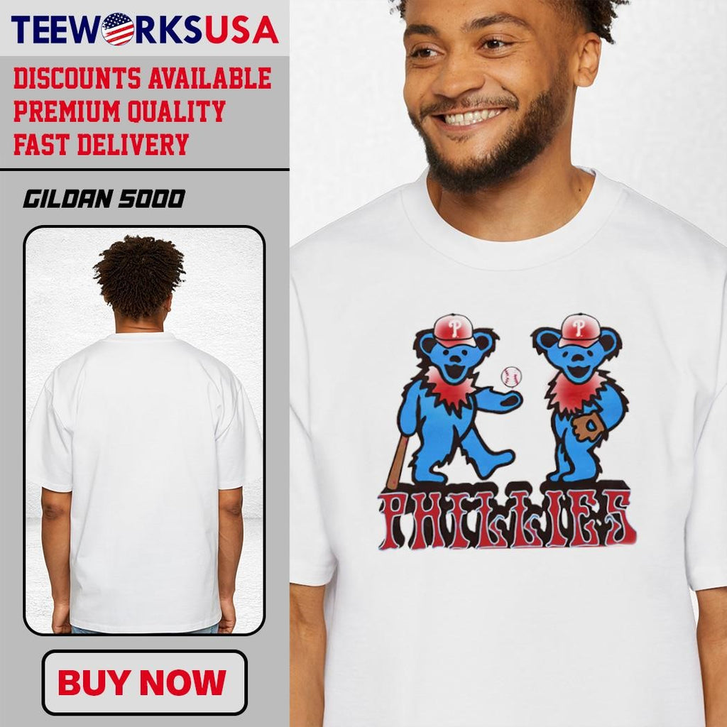 Philadelphia Phillies bear cartoon - Adult & Kids T-Shirts, Sweatshirts & Hoodies apparel design preview 1