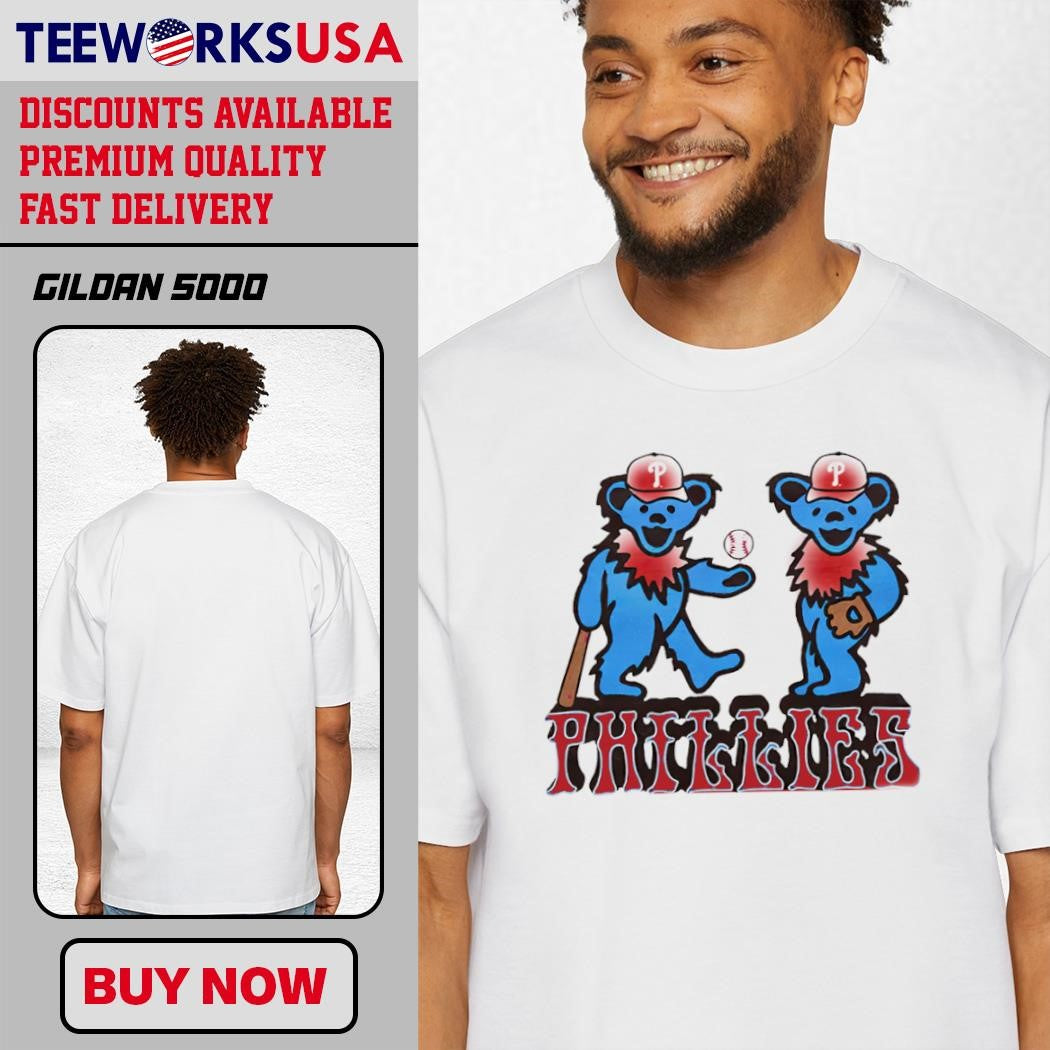 Philadelphia Phillies bear cartoon - Adult & Kids T-Shirts, Sweatshirts & Hoodies apparel design preview 1