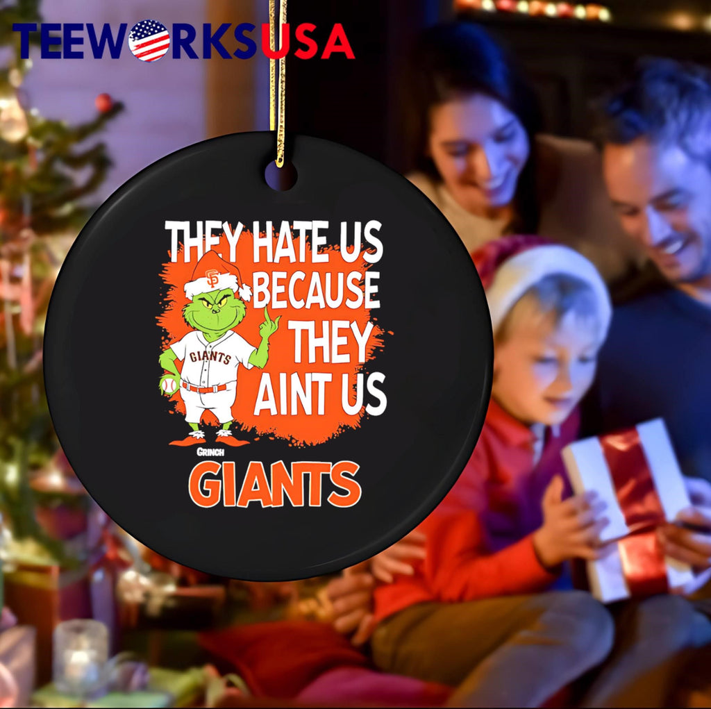 San Francisco Giants Grinch Christmas They Hate Us - Adult & Kids T-Shirts, Sweatshirts & Hoodies apparel design preview 4