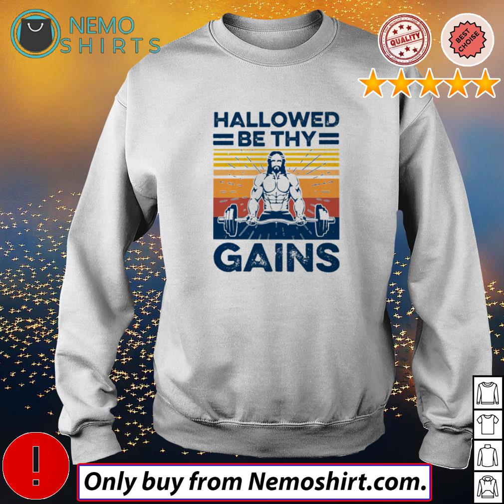 Jesus Hallowed be thy gains vintage - Adult & Kids T-Shirts, Sweatshirts & Hoodies apparel design preview 4