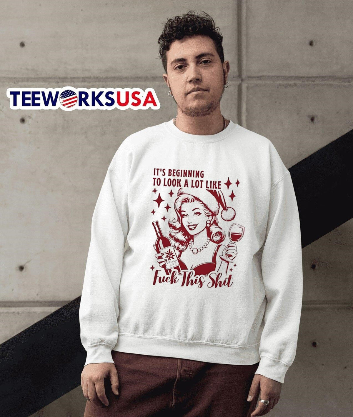 It's Beginning To Look A Lot Like Fuck This Shit - Adult & Kids T-Shirts, Sweatshirts & Hoodies apparel design preview 5