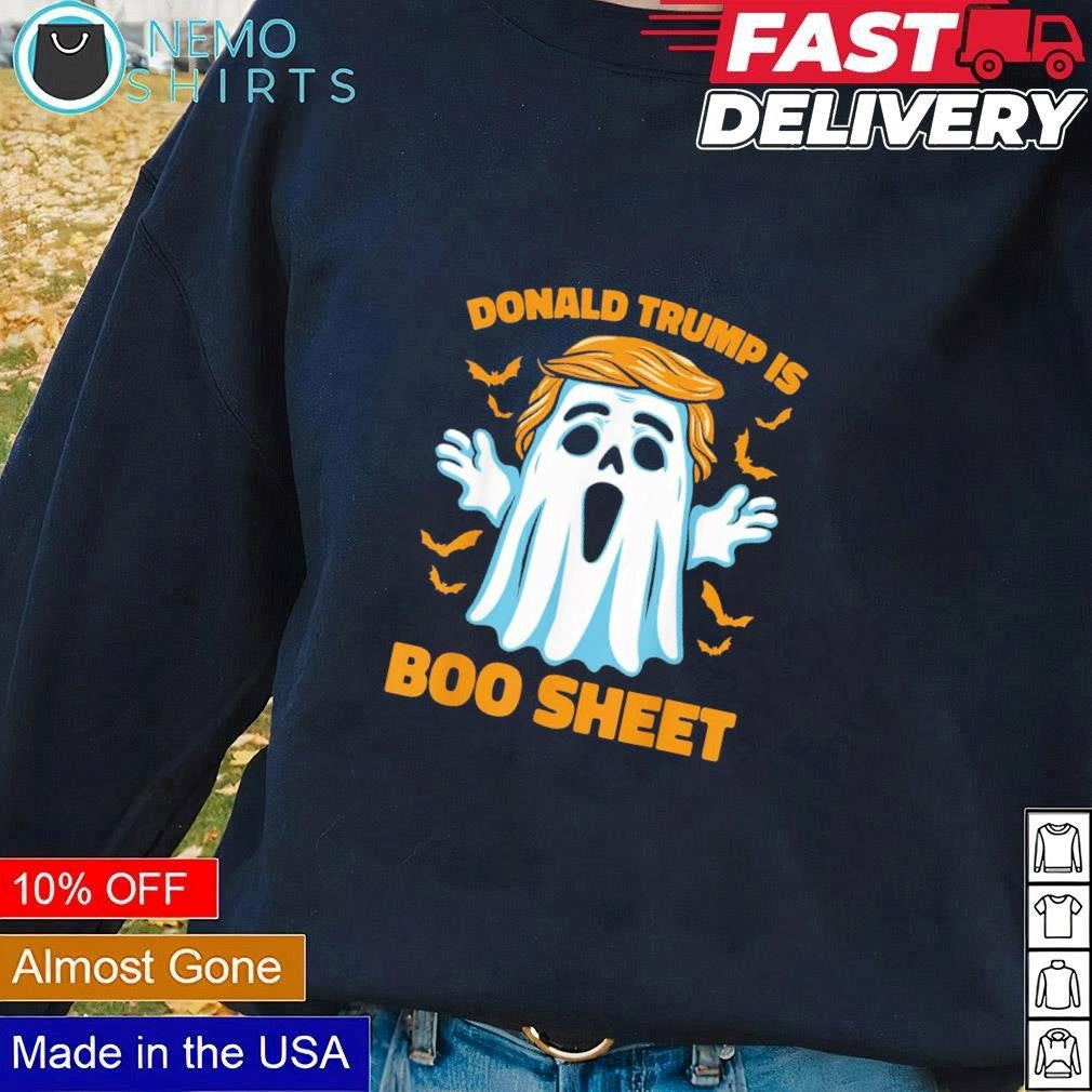Donald Trump is boo sheet Halloween - Adult & Kids T-Shirts, Sweatshirts & Hoodies apparel design preview 1