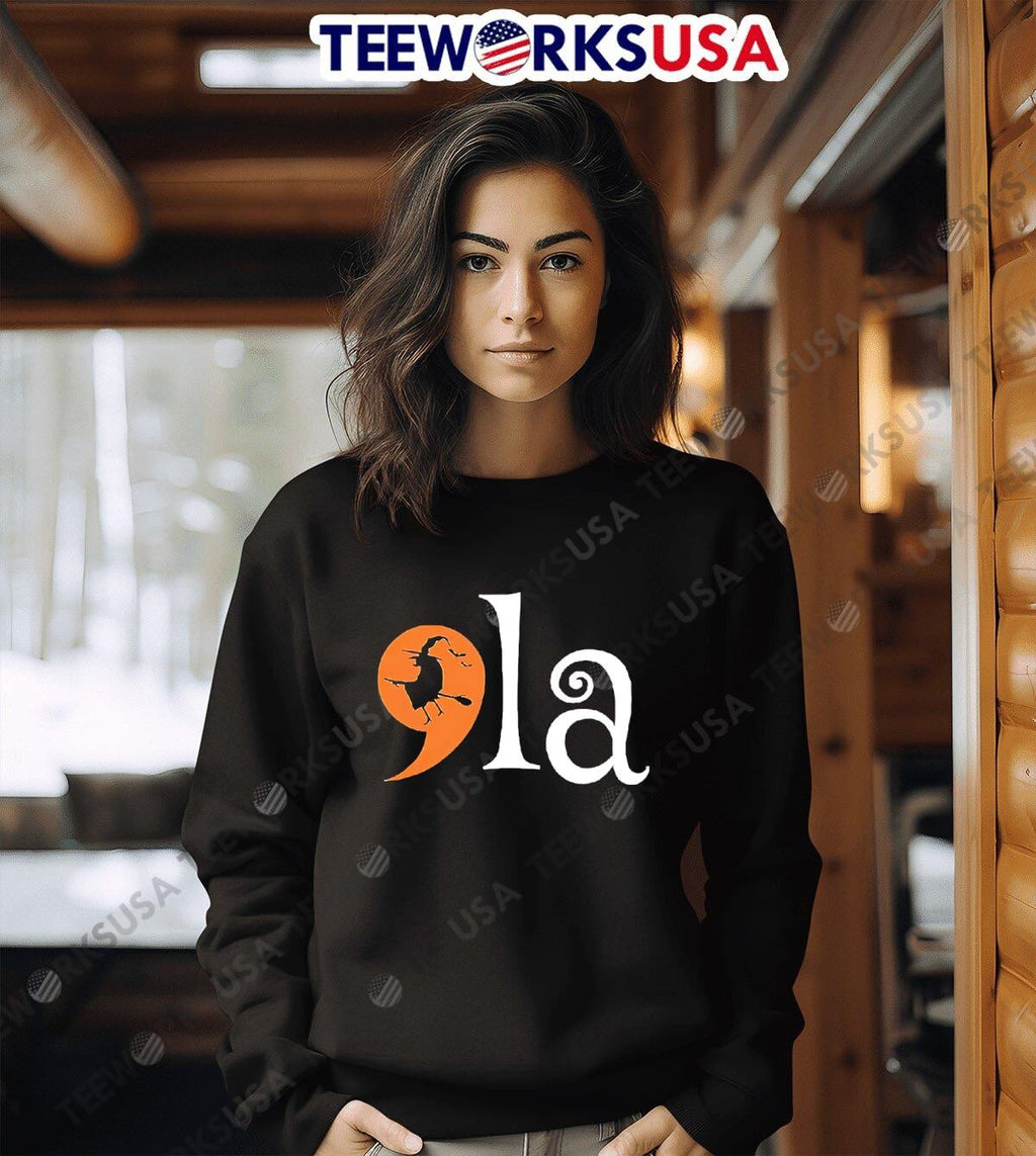 Women's comma LA witch halloween - Adult & Kids T-Shirts, Sweatshirts & Hoodies apparel design preview 3