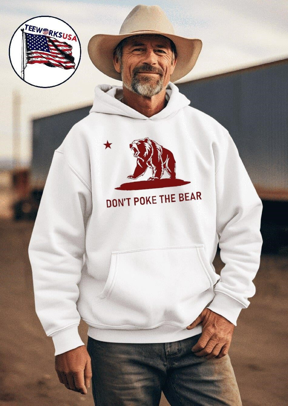 Don't Poke the Bear California - Adult & Kids T-Shirts, Sweatshirts & Hoodies apparel design preview 2