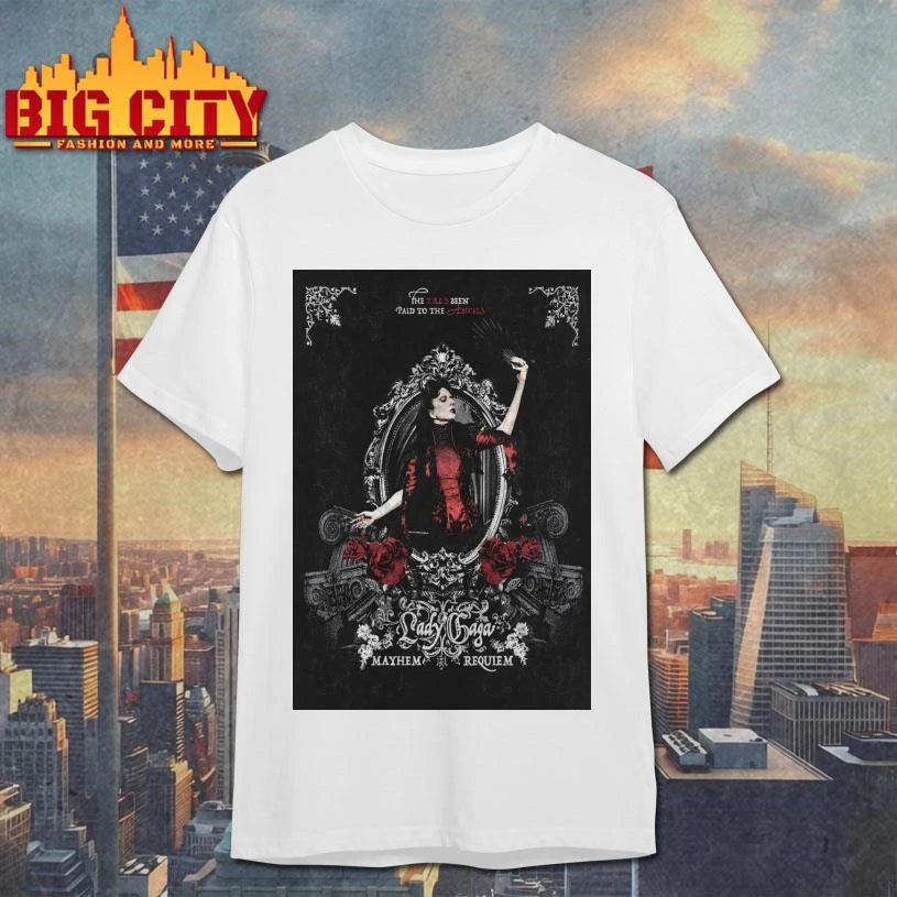 Lady Gaga Mayhem Ball Tour 2026 Requiem Poster - Adult & Kids T-Shirts, Sweatshirts & Hoodies apparel design preview 1