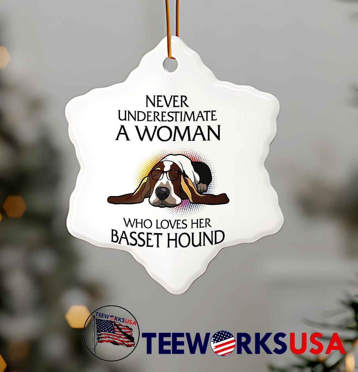 Dog never underestimate a woman who loves her basset - Adult & Kids T-Shirts, Sweatshirts & Hoodies apparel design preview 7