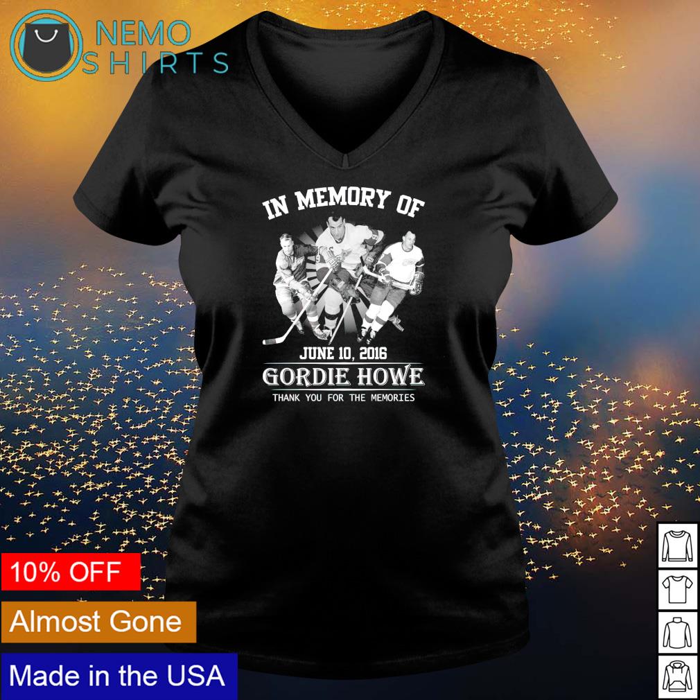 In memory of Gordie Howe thank you for the memories - Adult & Kids T-Shirts, Sweatshirts & Hoodies apparel design preview 5