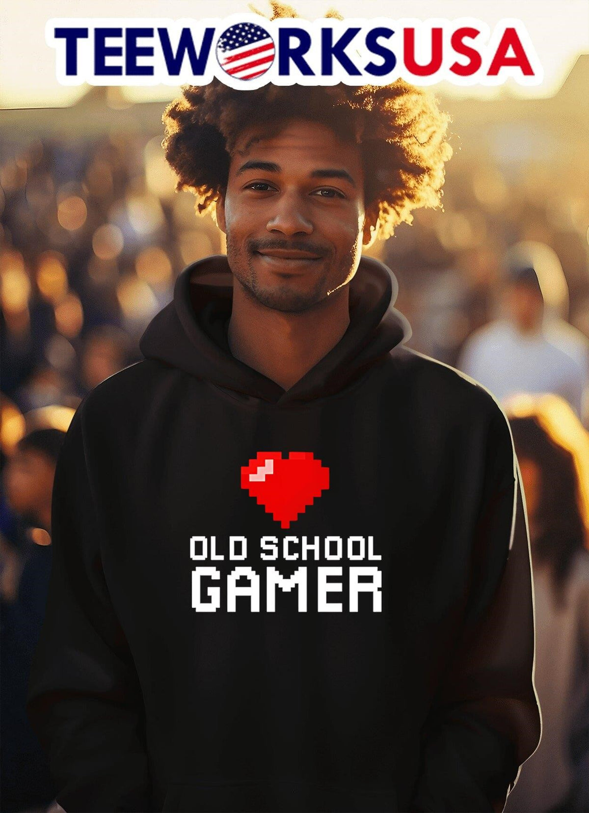 Old School Gamer - Adult & Kids T-Shirts, Sweatshirts & Hoodies apparel design preview 2