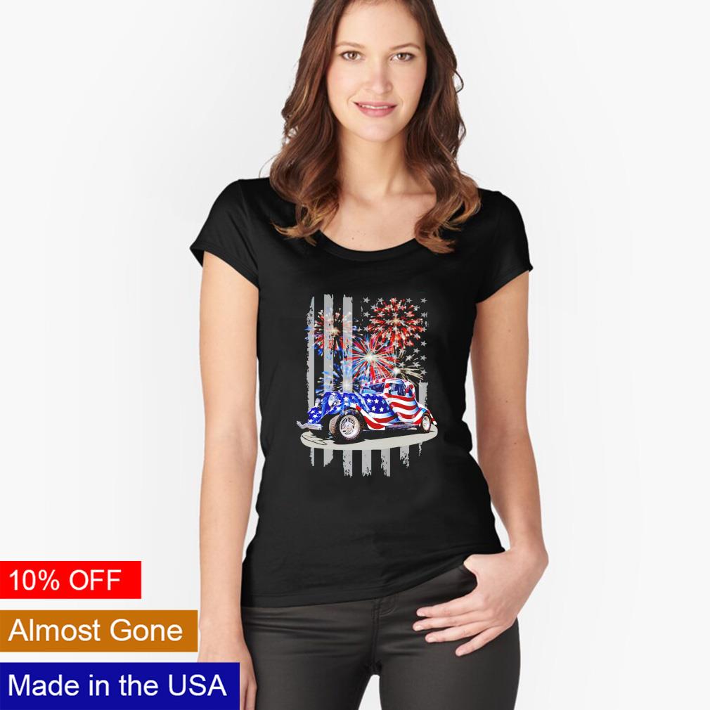 Hot Rod firework happy 4th of July - Adult & Kids T-Shirts, Sweatshirts & Hoodies apparel design preview 3