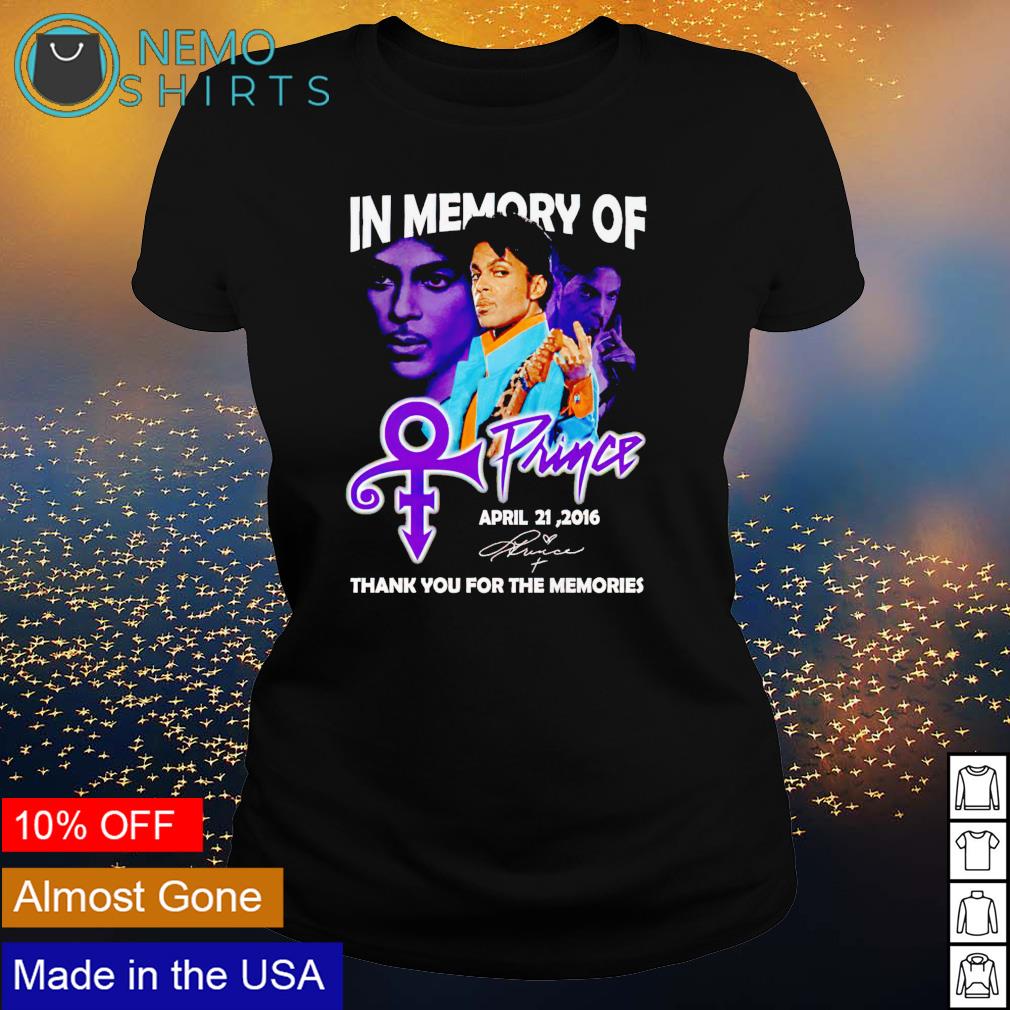 In memory of Prince April 21 2016 thank you for the - Adult & Kids T-Shirts, Sweatshirts & Hoodies apparel design preview 3