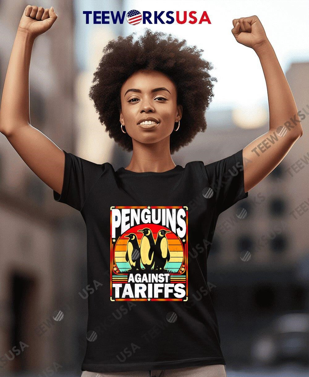 Penguins Against Tariffs Funny Anti - Adult & Kids T-Shirts, Sweatshirts & Hoodies apparel design preview 7