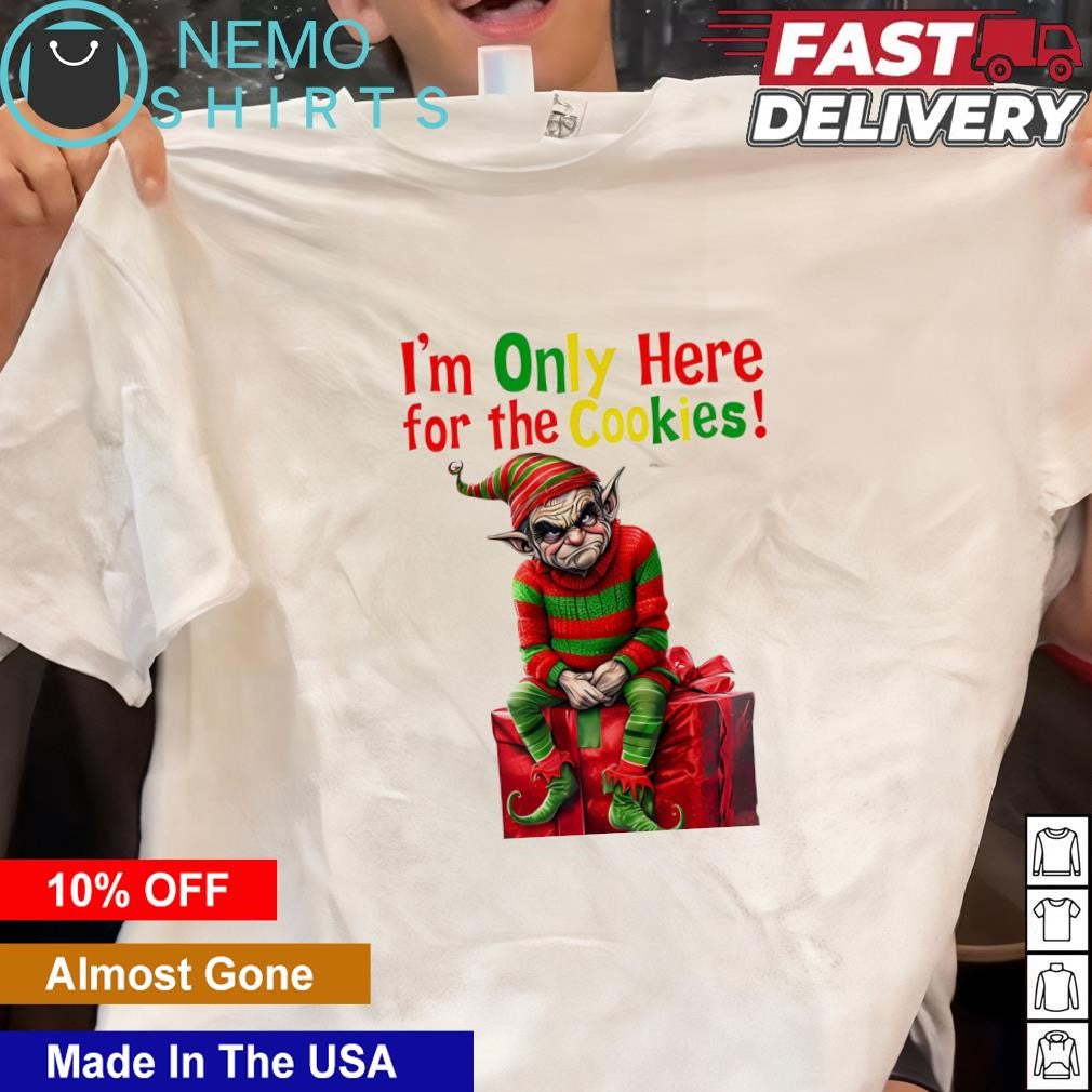 I'm only here for the cookies Christmas - Adult & Kids T-Shirts, Sweatshirts & Hoodies apparel design preview 1