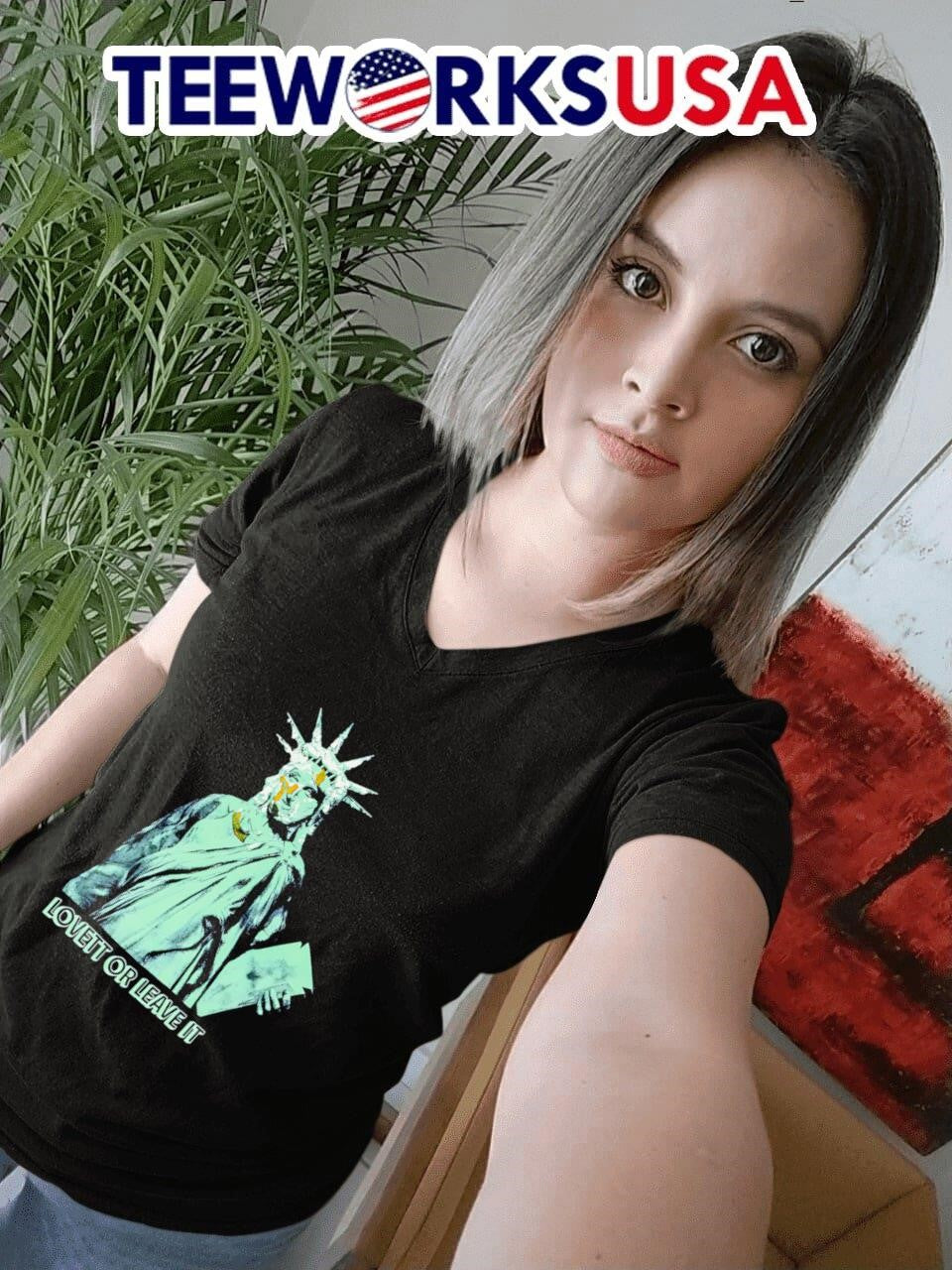 Lovett or leave it Statue of Liberty - Adult & Kids T-Shirts, Sweatshirts & Hoodies apparel design preview 7