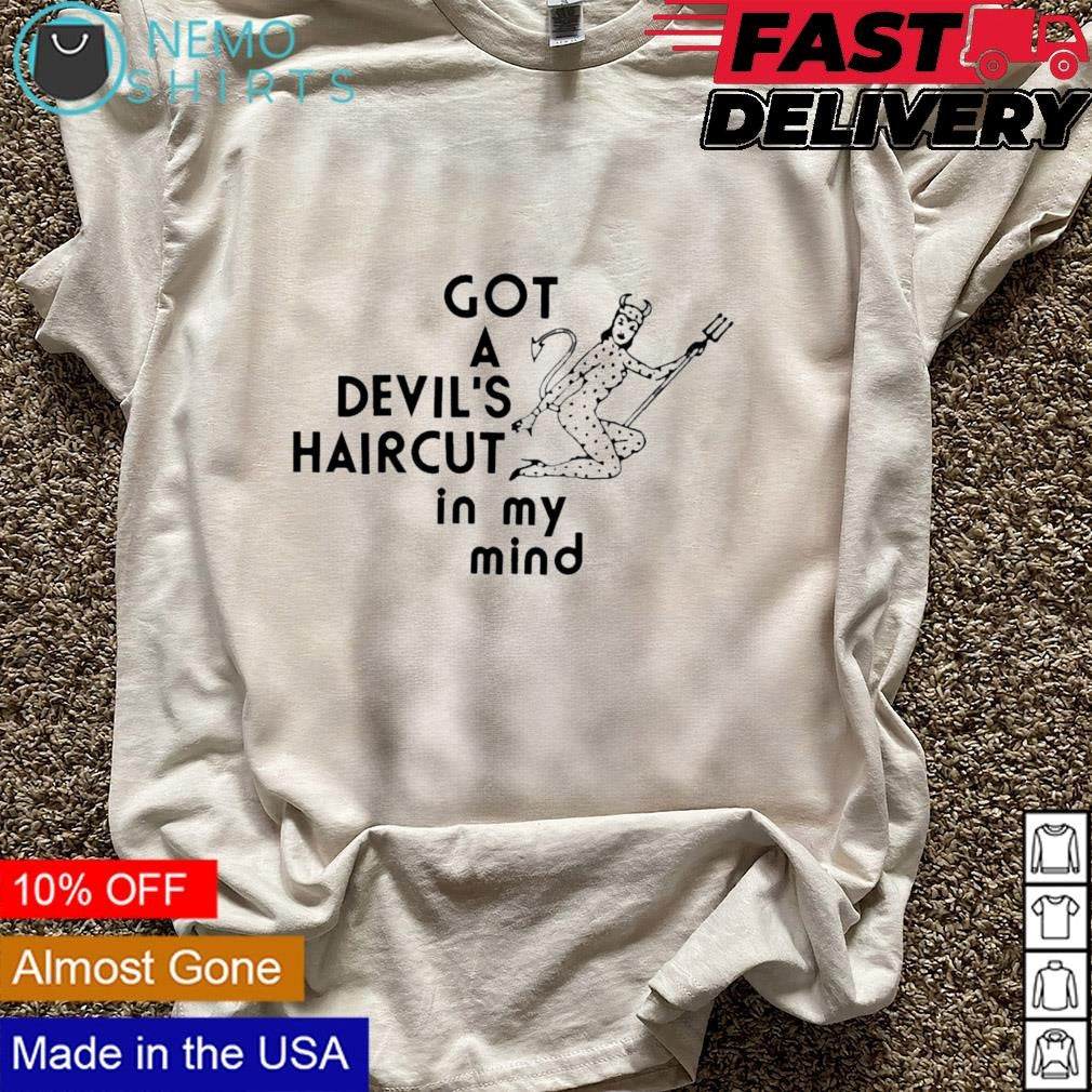 Got a devil's haircyt in my mind - Adult & Kids T-Shirts, Sweatshirts & Hoodies apparel design preview 5